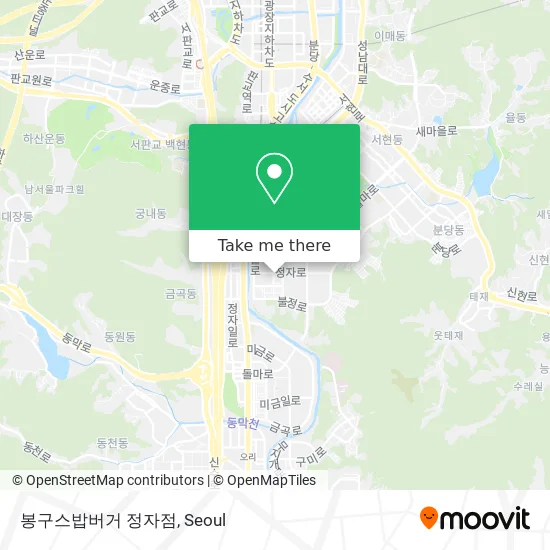 봉구스밥버거 정자점 map