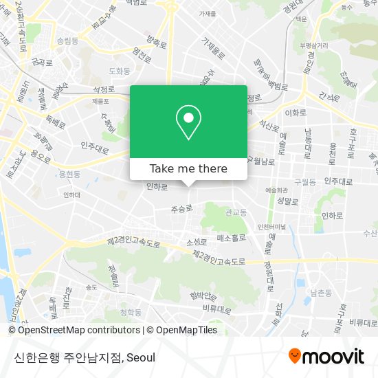 신한은행 주안남지점 map