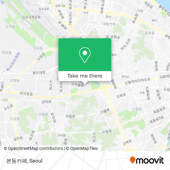 본동카페 map