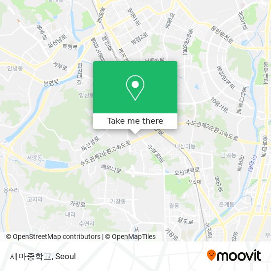 세마중학교 map