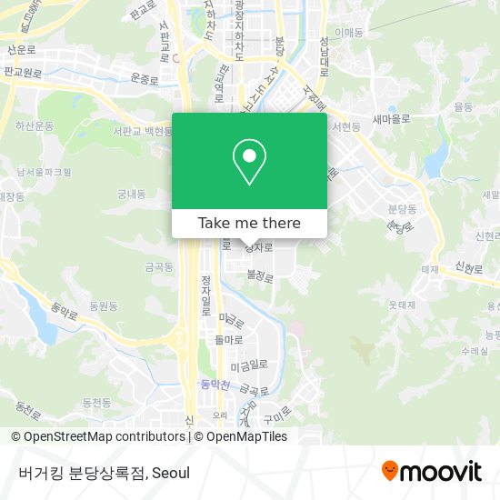 버거킹 분당상록점 map