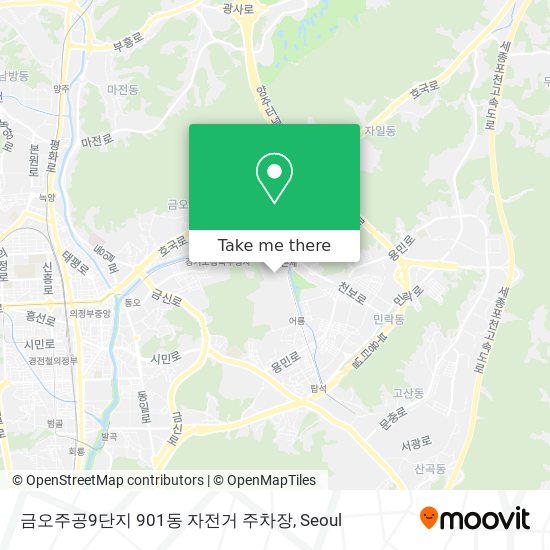 금오주공9단지 901동 자전거 주차장 map