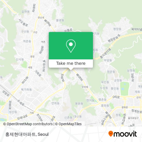 홍제현대아파트 map