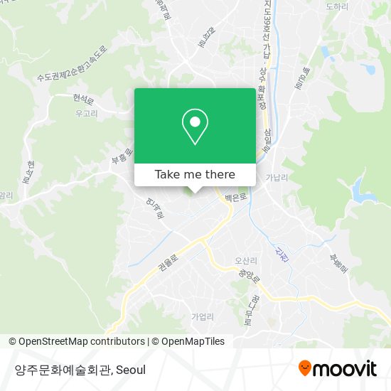 양주문화예술회관 map