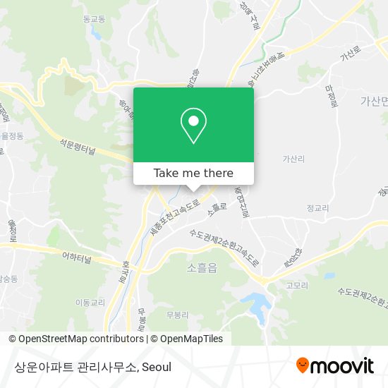 상운아파트 관리사무소 map