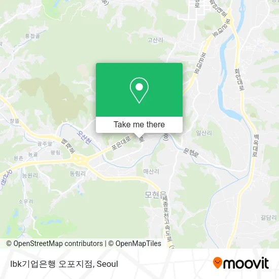Ibk기업은행 오포지점 map