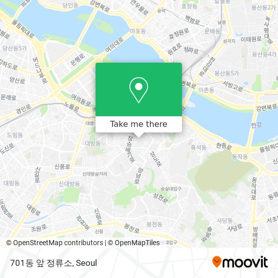 701동 앞 정류소 map