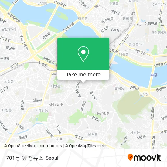 701동 앞 정류소 map