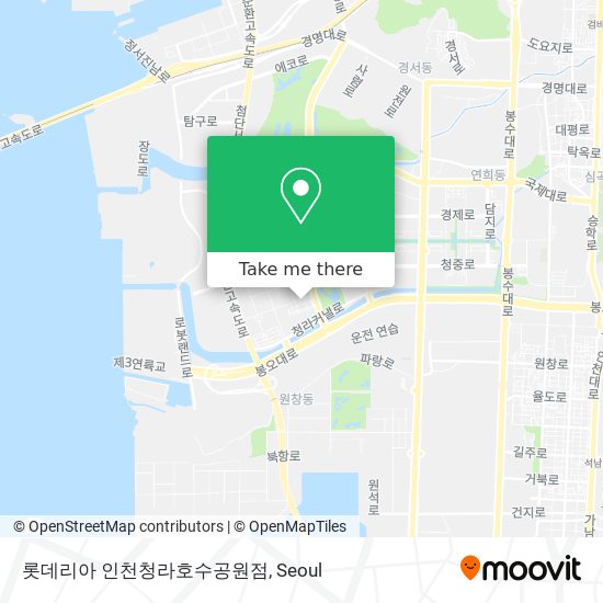 롯데리아 인천청라호수공원점 map