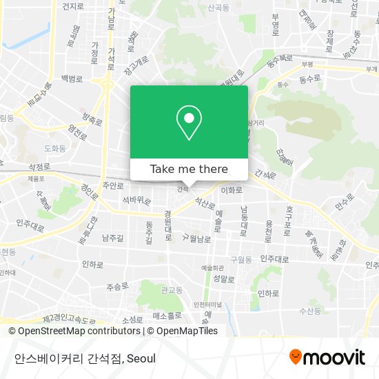 안스베이커리 간석점 map