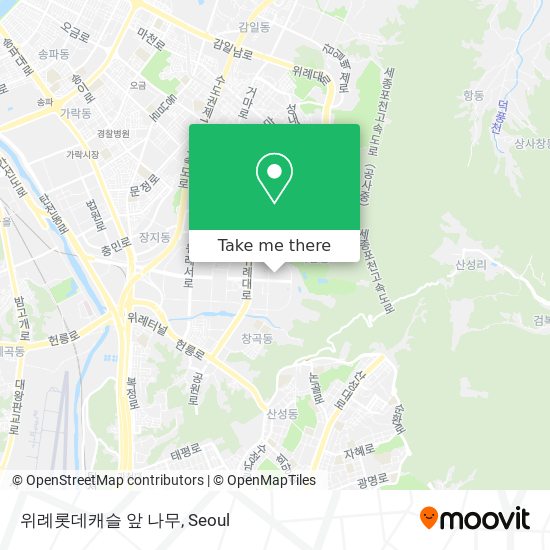 위례롯데캐슬 앞 나무 map