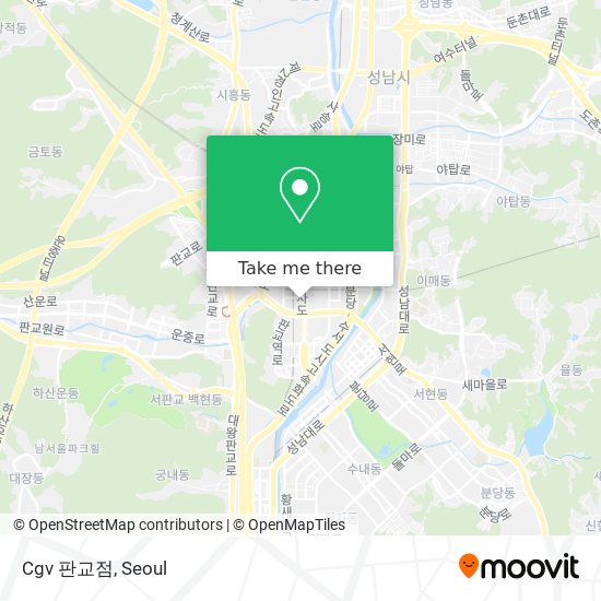 Cgv 판교점 map