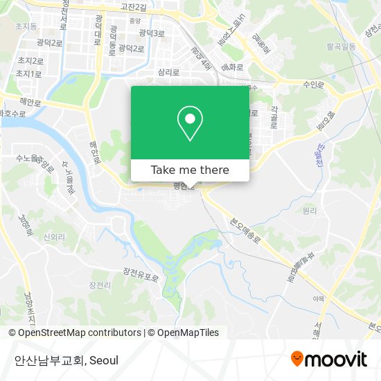 안산남부교회 map