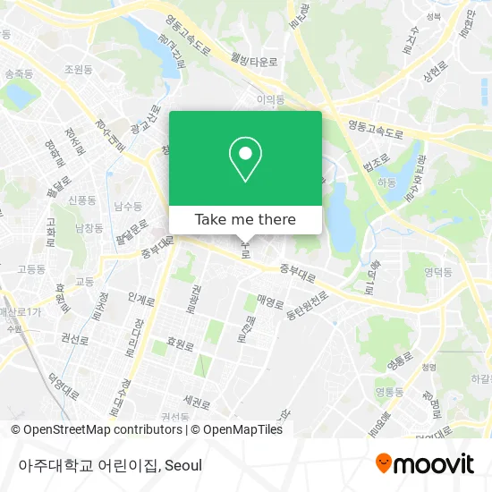 아주대학교 어린이집 map