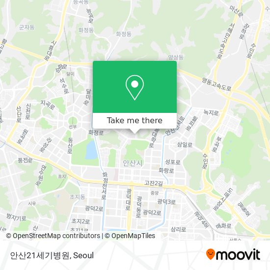 안산21세기병원 map