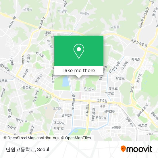 단원고등학교 map