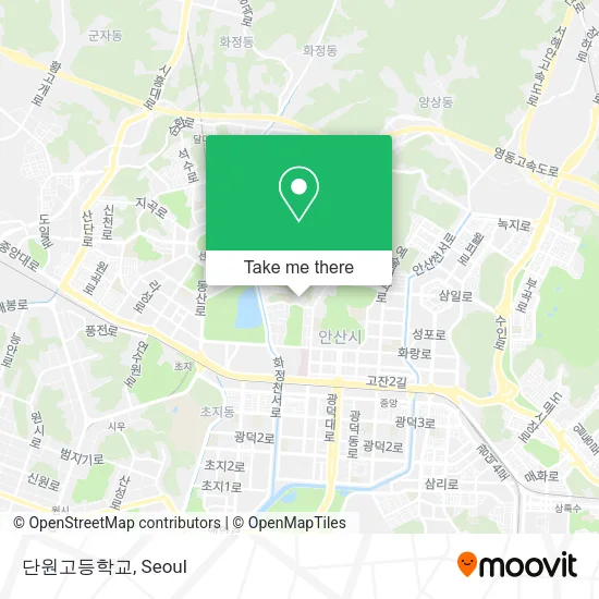 단원고등학교 map