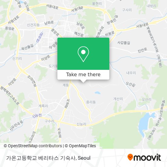 가온고등학교 베리타스 기숙사 map