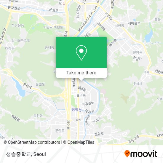 청솔중학교 map