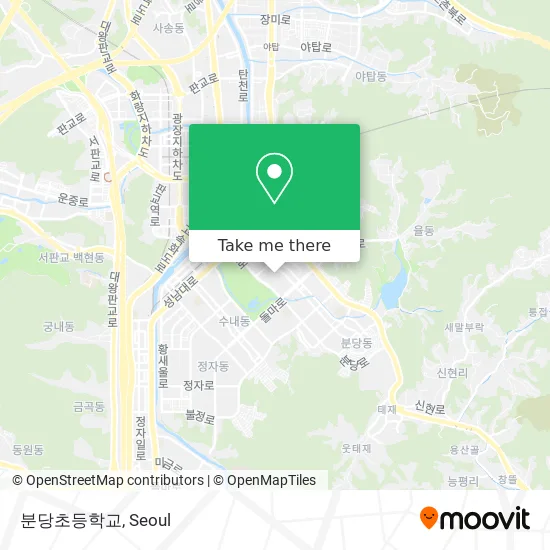 분당초등학교 map