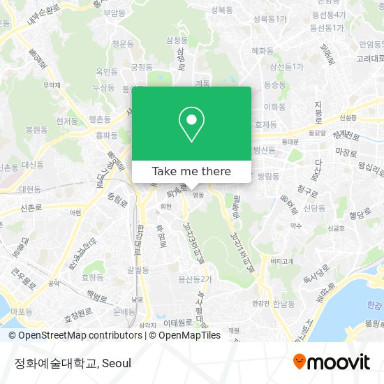 정화예술대학교 map