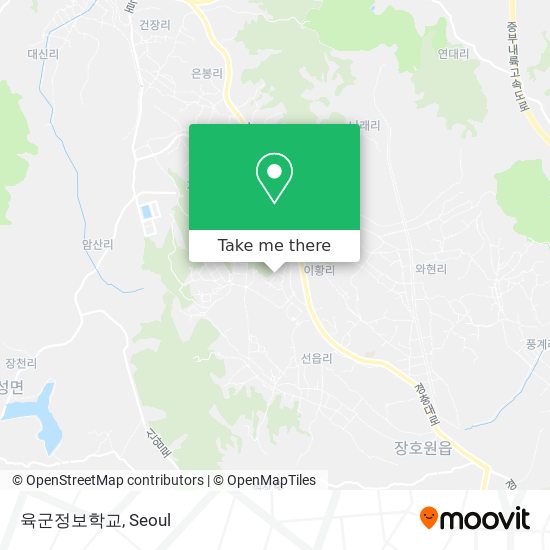 육군정보학교 map