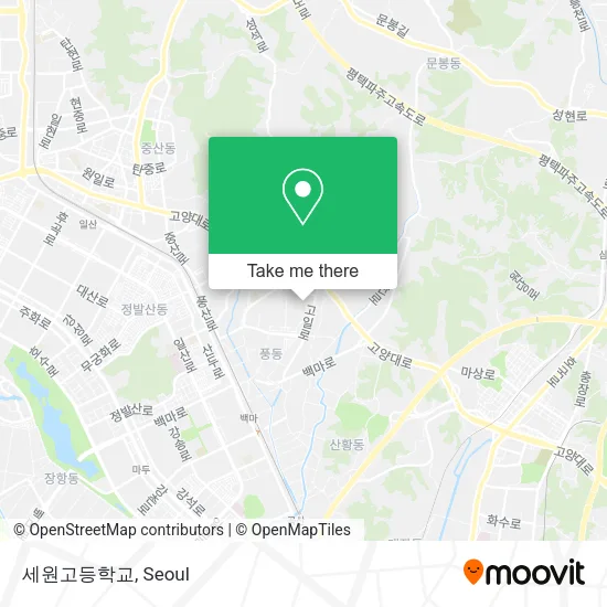세원고등학교 map