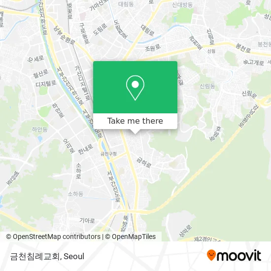 금천침례교회 map