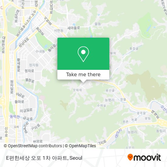 E편한세상 오포 1차 아파트 map