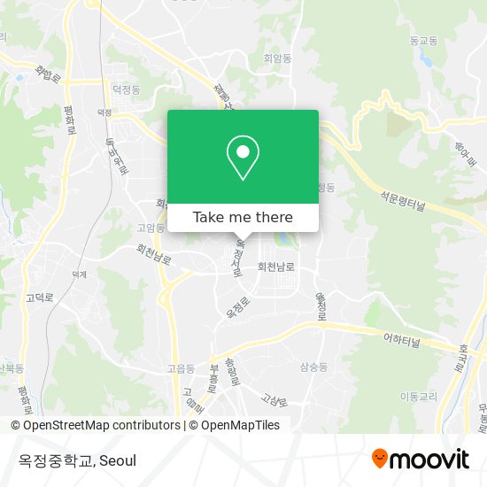 옥정중학교 map