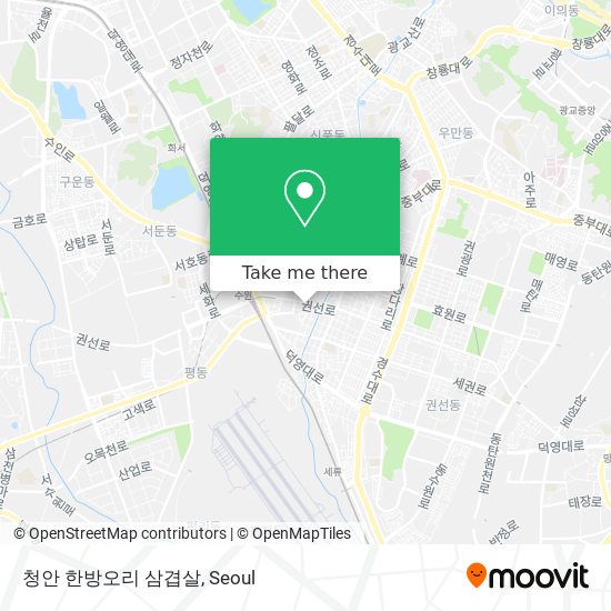 청안 한방오리 삼겹살 map