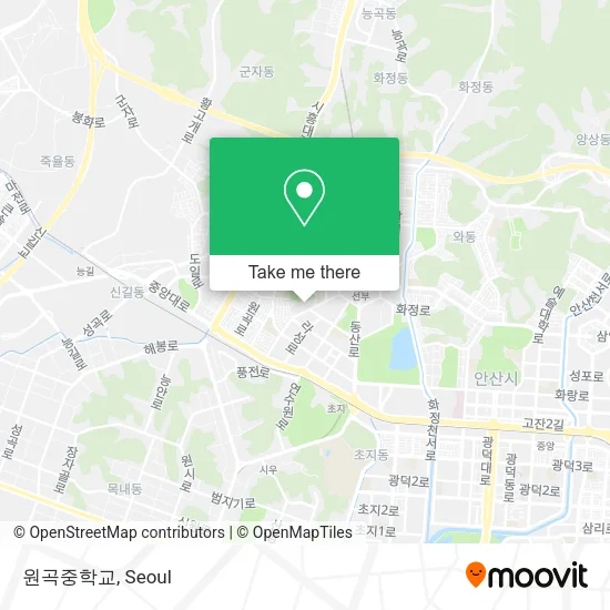 원곡중학교 map