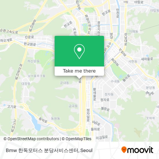 Bmw 한독모터스 분당서비스센터 map