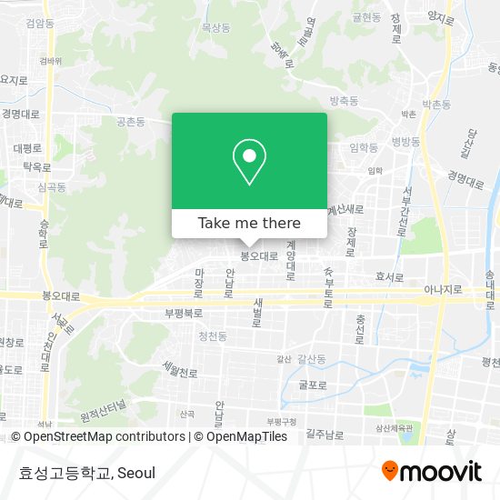 효성고등학교 map