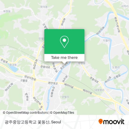광주중앙고등학교 꽃동산 map