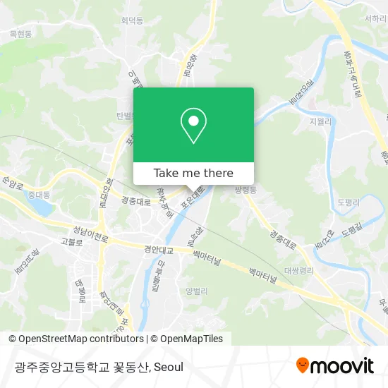 광주중앙고등학교 꽃동산 map
