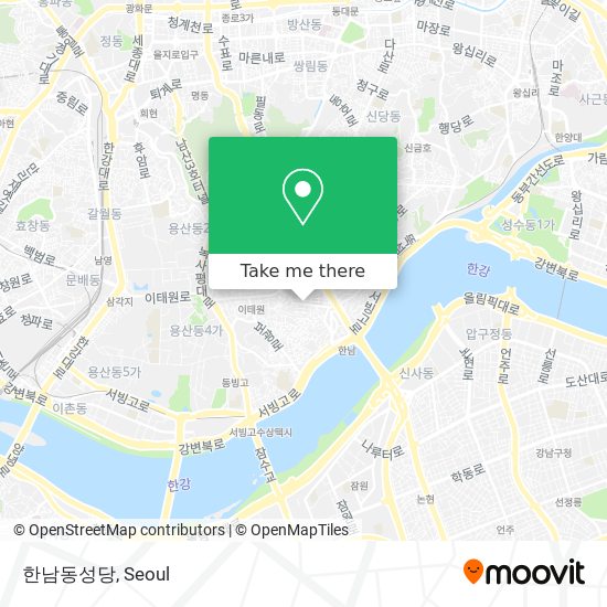 한남동성당 map
