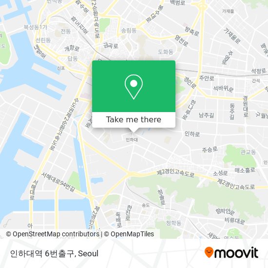 인하대역 6번출구 map