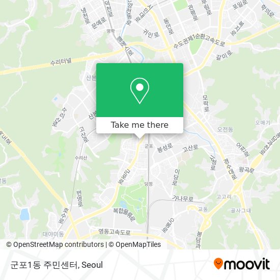 군포1동 주민센터 map