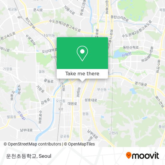 운천초등학교 map