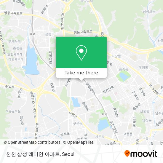 천천 삼성 래미안 아파트 map