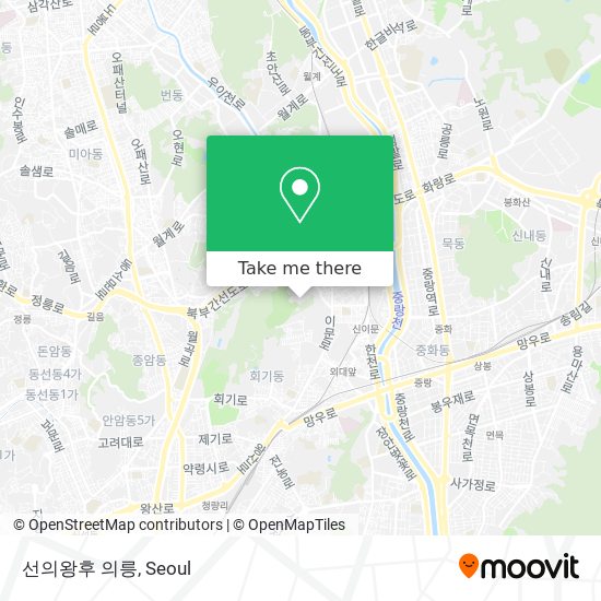 선의왕후 의릉 map
