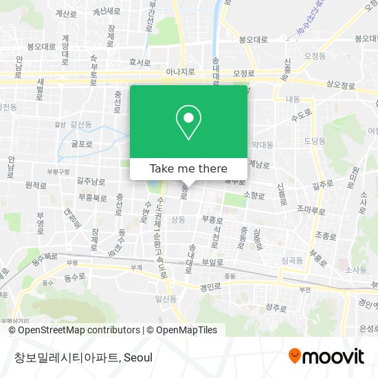 창보밀레시티아파트 map