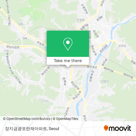 장지금광포란재아파트 map