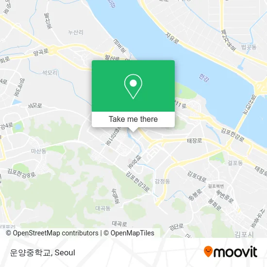 운양중학교 map