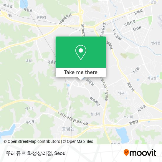 뚜레쥬르 화성상리점 map