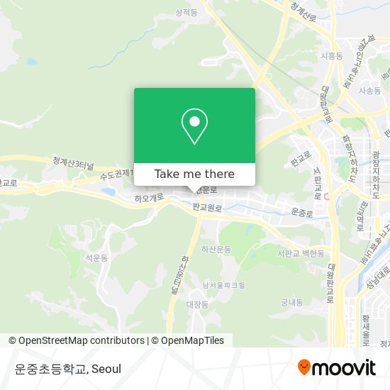 운중초등학교 map