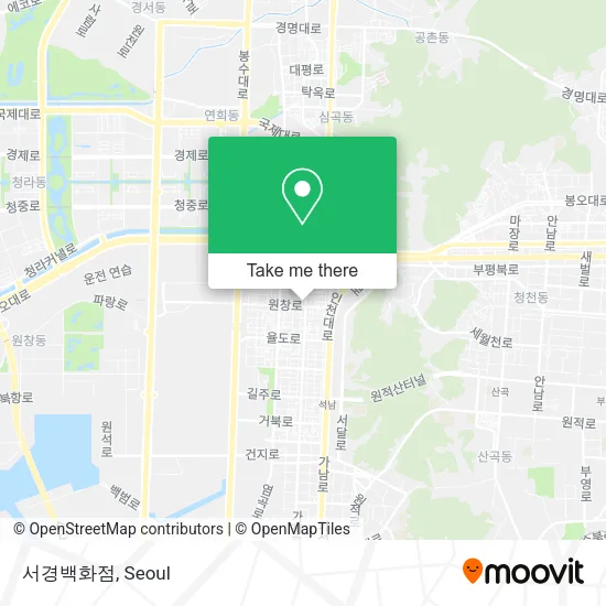 서경백화점 map
