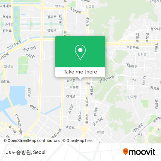 Js노송병원 map