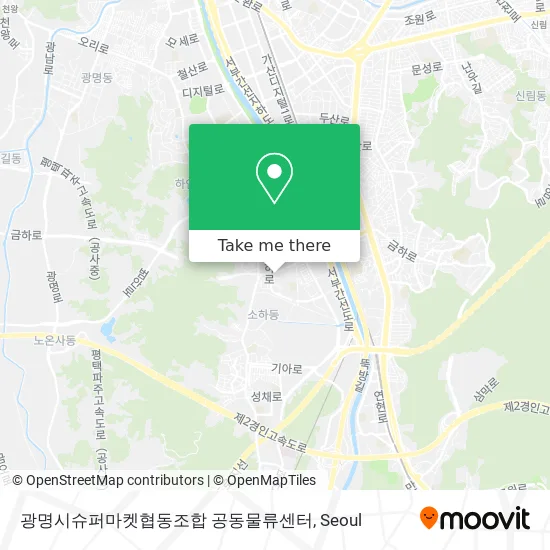 광명시슈퍼마켓협동조합 공동물류센터 map